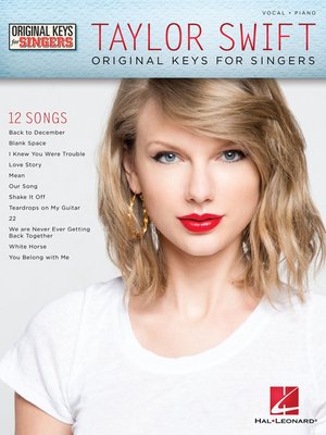 cover image of Taylor Swift--Original Keys for Singers